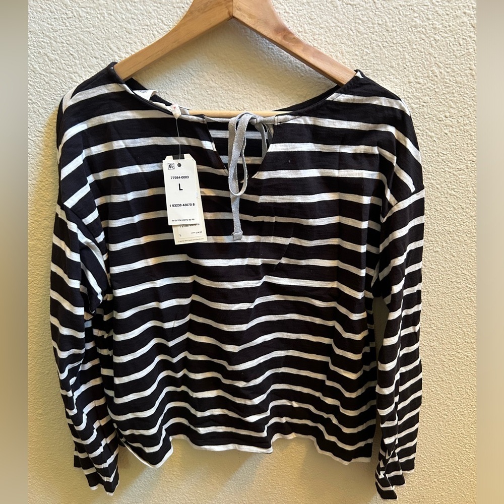 New Levi's Cora Sailor Long Sleeve Striped Tee - Picture 5 of 6